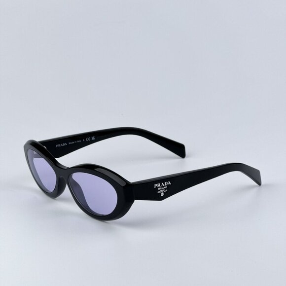 Prada PR26ZS 16K40J BRAND NEW Sunglasses Black Violet Oval Women - Picture 4 of 9